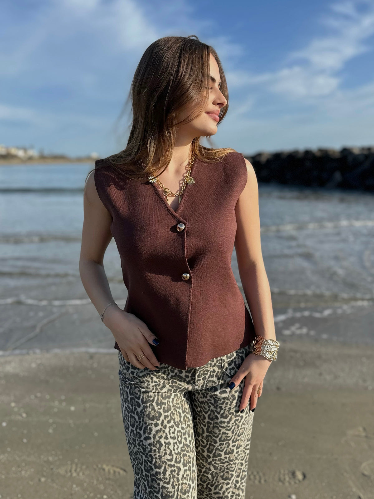 Gilet Marron