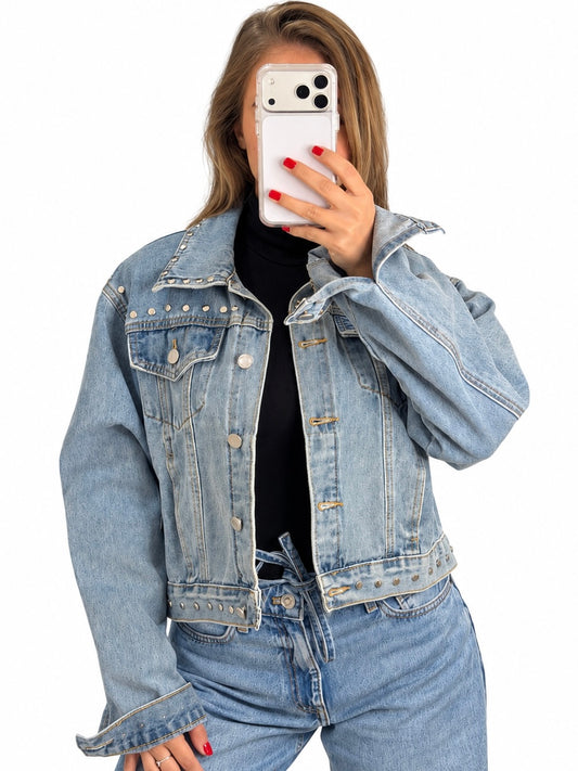 Veste en Jean Cloutée