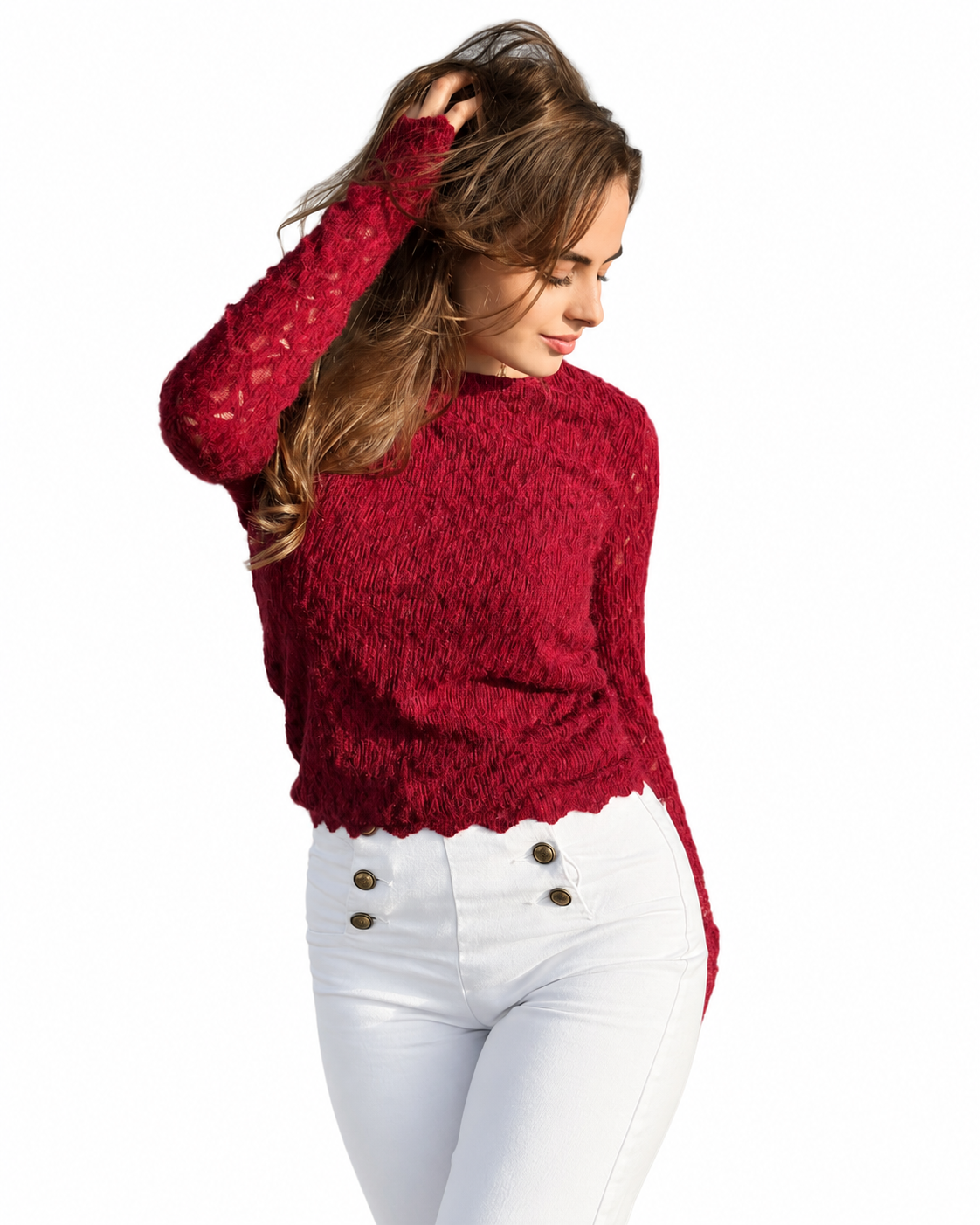 Top Dentelle Bordeaux