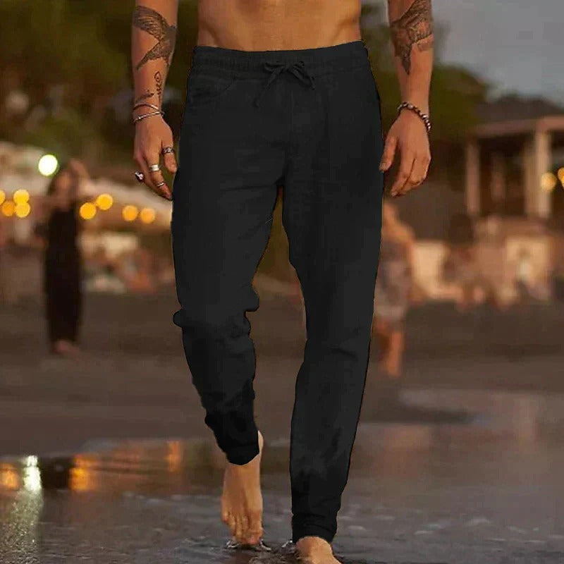 Pantalon en lin décontracté pour homme - Jaxx