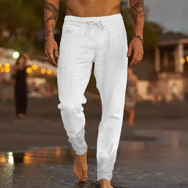 Pantalon en lin décontracté pour homme - Jaxx