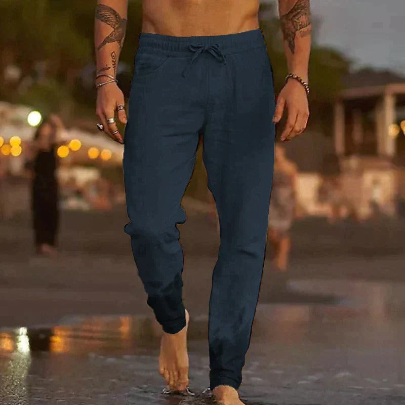 Pantalon en lin décontracté pour homme - Jaxx